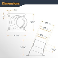POWERTEC 70124: Porta de Coleta de Poeira Universal 6cm para Marcenaria - Conexão Segura e Limpeza Eficiente - imagem 3