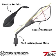 Retrovisor Kawasaki Z400 para Honda (5 Pontas) - Haste Fixa Longa [Par] - imagem 3