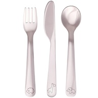 Kit Talheres Cloudy Buba - Aço Inox com Pontas Arredondadas para Bebês - imagem 2