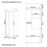 Armário Multiuso para Lavanderia 2 Portas Notável – Organize com Estilo e Praticidade - imagem 4
