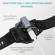 Adaptador USB-C Premium para Garmin: Carregue Fenix, Forerunner, Instinct e Mais com Estilo! - imagem 3