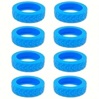 Conjunto Universal 8 Peças: Proteção Silenciosa e Antirruído para Rodas de Mala - Azul - imagem 3