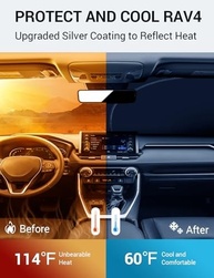 Protetor de Para-brisa Proadsy RAV4 2019-2023: Proteção Solar Personalizada e Dobrável - imagem 4