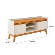 Rack para TV Astúrias 136cm com 2 Portas - Design Ripado Moderno para TVs até 50" - imagem 3