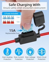 Cabo de Alimentação 12V para Geladeira de Carro RIIEYOCA: Conexão Segura e Estável com Fusível Integrado - imagem 3
