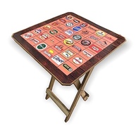 Mesa Dobrável de Madeira Rústica Quadrada para Bistrô, Varanda e Ambientes Compactos - imagem 3