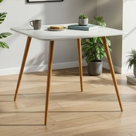 Mesa de Jantar Quadrada Sofia 90cm em MDF - Design Moderno para Cozinha e Sala de Jantar - imagem 2
