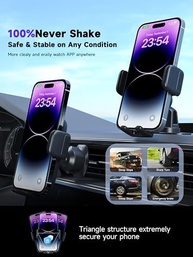 Suporte de Carro COOEXES 360°: Segurança e Liberdade para seu Smartphone (4-6.9") - imagem 3