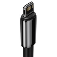 Cabo Baseus Tungsten Fast Charging 2.4A 2M Preto: Carregamento Rápido e Durabilidade para seu iPhone - imagem 4