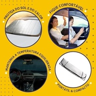 Protetor Solar Automotivo Dobrável Premium para Para-Brisas - Proteção Térmica UV Universal - imagem 2