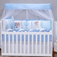 Kit Berço Sublimado 12 Peças - Estampa Durável e Toque Macio para Enxoval do Bebê (Urso Baloeiro) - imagem 2