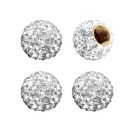 Tampas de Válvula de Pneu com Strass Cristalino - 4 Peças para Carros e Veículos - imagem 2