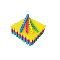 Kit 12 Tapetes Tatames Coloridos Eva 50x50cm com Borda - Segurança e Diversão para Crianças - imagem 2