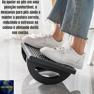 Apoio para Pés Ergonômico com Massagem e Rotação 180° - Alívio e Conforto para o Trabalho - imagem 5