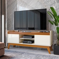 Rack para TV Astúrias 136cm com 2 Portas - Design Ripado Moderno para TVs até 50" - imagem 1