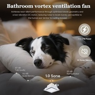 Exaustor de Banheiro Ultra Silencioso 25cm - 110 CFM, Sem Luz, Ideal para Casa e Garagem - imagem 5