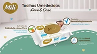 Toalhinhas Umedecidas Mili Love&Care - 100 Unidades | Maciez e Segurança para Bebês - imagem 3