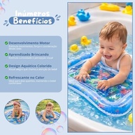 Tapete de Água Inflável para Bebês - Estimulação Sensorial Oceânica com Design à Prova de Vazamento - imagem 5