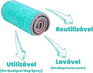 Kit 2 Refis para Mop Verde de Microfibra - Limpeza Profunda e Ecológica - imagem 4