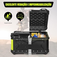 Baú Moto 65L Alumínio Universal - Segurança e Espaço para Sua Viagem - imagem 5