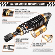 Amortecedores Ajustáveis 320mm U-Type para Yamaha, Honda, Suzuki, Kawasaki - Performance e Conforto - imagem 3