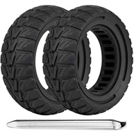 Pneu Sólido 8.5x3.0 para Scooter Elétrica: Xiaomi M365, Zero 8/9, VSETT 8/9, Kugoo e Dualtron Mini - Preto (2 Peças) - imagem 1