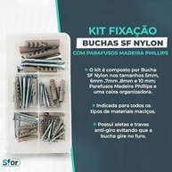 Kit Fixação SFOR: 57 Peças Essenciais para Concreto e Paredes Maciças | Buchas e Parafusos de Qualidade - imagem 4