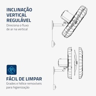 Ventilador de Parede Mondial Turbo 50cm Pro 5 Pás - 150W Potente | Areje seu Ambiente com Estilo - imagem 5
