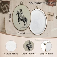 Arte de Parede Oval Western Vintage - Decoração Rústica para Casa e Escritório - imagem 4