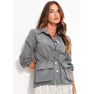 Parka Microfibra Cinza Quintess: Estilo e Conforto - imagem 1