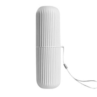 Estojo Organizador para Escova e Pasta de Dentes Texturizado - Ideal para Viagem, Escola e Trabalho (Branco) - imagem 2