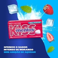 Pastilha Sem Açúcar Mentos Kiss Morango | 35g - imagem 3