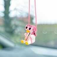 Enfeite de Carro Giratório de Pato com Bebida: Charme e Diversão para Seu Painel! - imagem 5