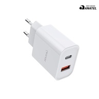 Carregador Universal Geonav Ultra Rápido Duo: USB-C PD 20W + USB QC 18W - Branco - imagem 4