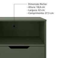 Mesa de Cabeceira com Gaveta Telescópica e Design Industrial Moderno - Verde com Pé Preto - imagem 5