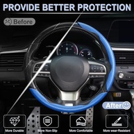 Amiss Capa Volante Fibra de Carbono 3 Peças: Segurança e Estilo Antiderrapante Universal (Azul) - imagem 5