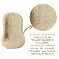 Capa Protetora Acolchoada para Cadeirinha de Bebê (Menino/Menina) com Protetor de Cinto - Bege (3 Peças) - imagem 5
