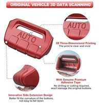 Upgrade Interior Jeep Wrangler JL/Gladiator JT: Capas Botão Vidro Vermelho Fosco (4 Peças) - imagem 4