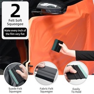 Kit Essencial para Instalação de Película de Vidro Automotivo: Rodo Feltro, Micro Rodo e Lâmina - imagem 4