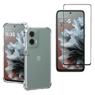 Kit Essencial: Capa Anti Impacto Transparente + Película Vidro 3D 9D para Motorola Moto G35 - imagem 1