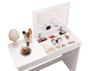 Penteadeira com Espelho e Porta Joias Paris Branco - Design Elegante e Funcional para seu Quarto - imagem 1