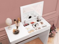Penteadeira com Espelho e Porta Joias Paris Branco - Design Elegante e Funcional para seu Quarto - imagem 3