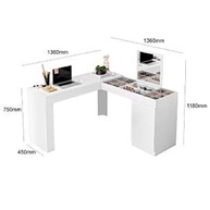 Escrivaninha com Penteadeira de Canto Star Branca – Design Moderno com Espelho e Acabamento Premium - imagem 3