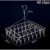 Varal de 40 Clips Inox - Prático e Retrátil para Roupas Íntimas e Pequenas Peças - imagem 3