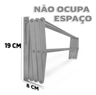 Varal de Parede Sanfonado Retrátil em Alumínio – Ideal para Apartamentos e Espaços Pequenos - imagem 3