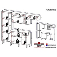 Cozinha Compacta Pequim 9 Portas - Design Moderno e Funcionalidade Inteligente - imagem 3