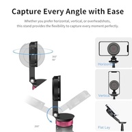 Tripé Magnético Ulanzi 61" com Controle Remoto: Selfie Perfeita para iPhone 15/14/13/12 (Rosa) - imagem 5