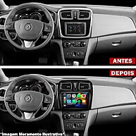 Moldura 10” Sandero e Logan 2015-2024 Preta – Acabamento Perfeito - imagem 1