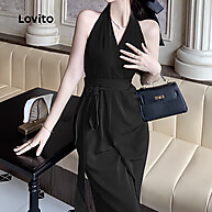 Macacão Preto Elegante Lovito: Seu Look Perfeito! - imagem 2