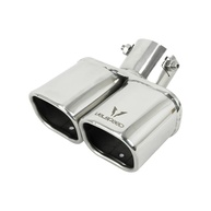 Ponteira Velspeed Esportiva Dupla Quadrada Curva Cromada 7,5cm: Estilo e Performance - imagem 1